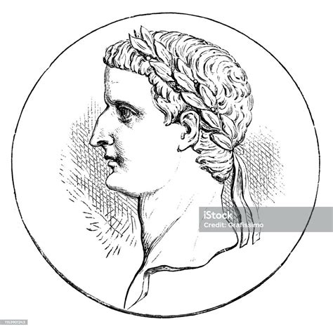 Roman Emperor Tiberius Portrait Stock Illustration Download Image Now
