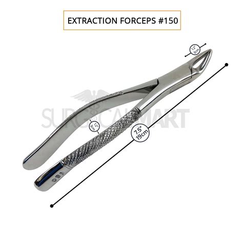Surgical Mart Upper Molar Dental Extraction Forceps 150 Extracting