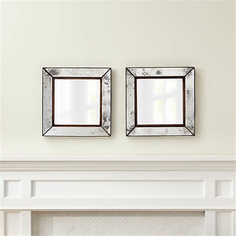 Dubois Small Square Wall Mirrors Set Of 2 Crate And Barrel