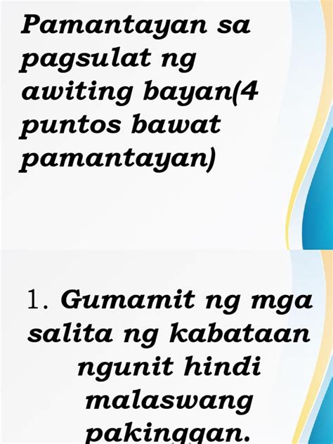 Pamantayan Sa Pagsulat Ng Ab