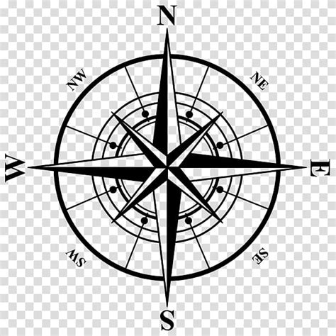 Black Compass Logo Compass Rose Gps Logo Transparent Background Png