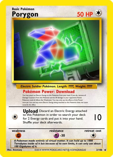 Check spelling or type a new query. Electric Soldier Porygon and Porygon2 - Realistic Cards ...