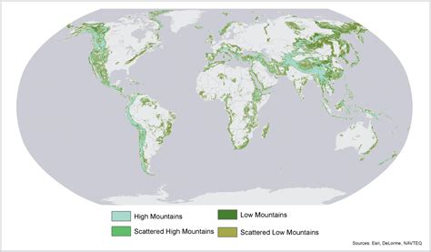 A New High Resolution Map Of World Mountains And An Online Tool For