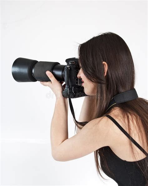 A Young Female Photographer Stock Photo Image Of Hair Lifestyle