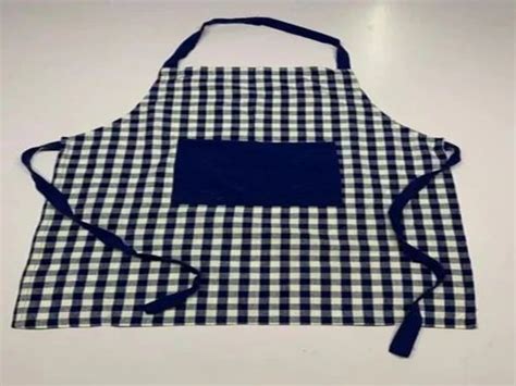 Cotton Blue Checked Kitchen Apron Size Medium At Rs 60 In Karur