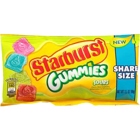 Starburst Sour Gummies Candy Share Size Candy And Chocolate Food