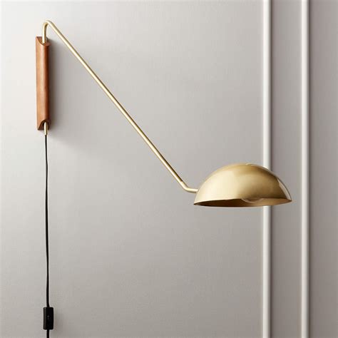 Mantis Swivel Wall Sconce Brass Reviews Cb2 Plug In Wall Sconce