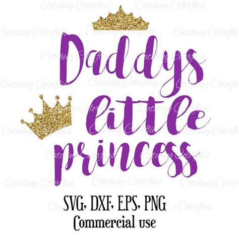 Daddys Little Princess Svg Cut Files Crown Svg Files Vinyl Cut Files