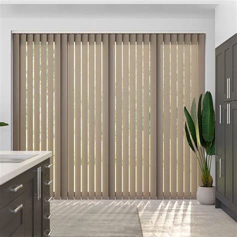 Solid vertical privacy blinds (78 x 84, white & alabaster). Valencia Grey Taupe Vertical Blind