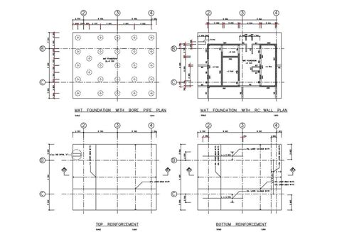 Mat Foundation Details Are Given Into The Atucad 2d Dwg Drawing File