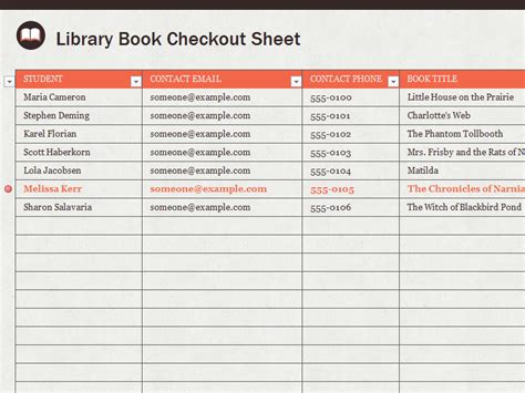 Library Book Checkout Sheet Templates Library Signs Sign Out Sheet