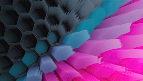 1360x768 Resolution Pink Blue 4k Hexagon Desktop Laptop Hd Wallpaper