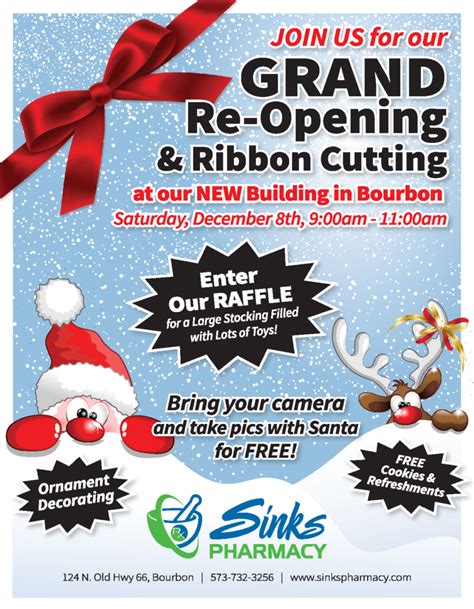 Sinks Pharmacy Bourbon Grand Re Opening And Ribbon Cutting Plus A