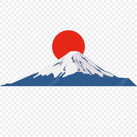Mount Fuji Clipart Transparent Png Hd Red Sun Mount Fuji Snow Mountain