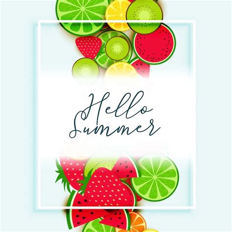 Premium Vector Summer Fruits Background Vector Design