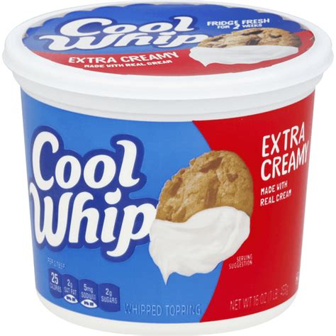 Cool Whip Whipped Topping Extra Creamy Whipped Toppings Reasors