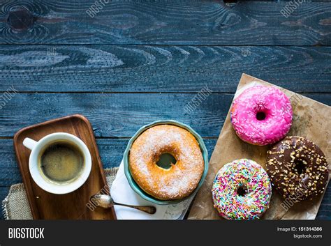 Colorful Donuts Coffee Image And Photo Free Trial Bigstock
