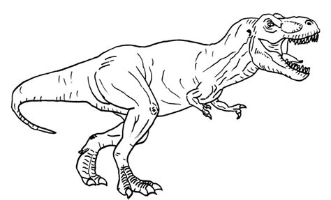 T Rex In Jurassic World Coloring Page En Coloriage Dinosaure
