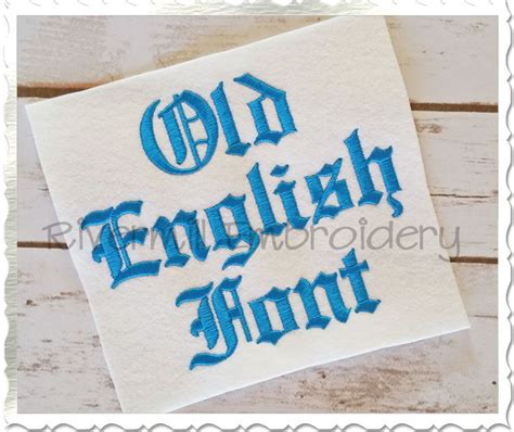 1 12 Inch Size Only Old English Machine Embroidery Font Embroidery