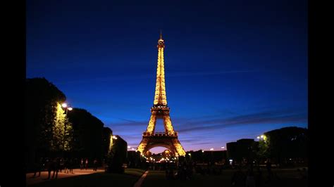 Spectacular Night Light Show At Eiffel Tower Paris 2015 Youtube