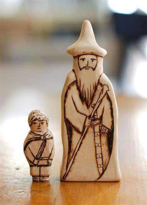 Handmade Lord Of The Rings Wooden Toy Figures Wooden Toys Toy