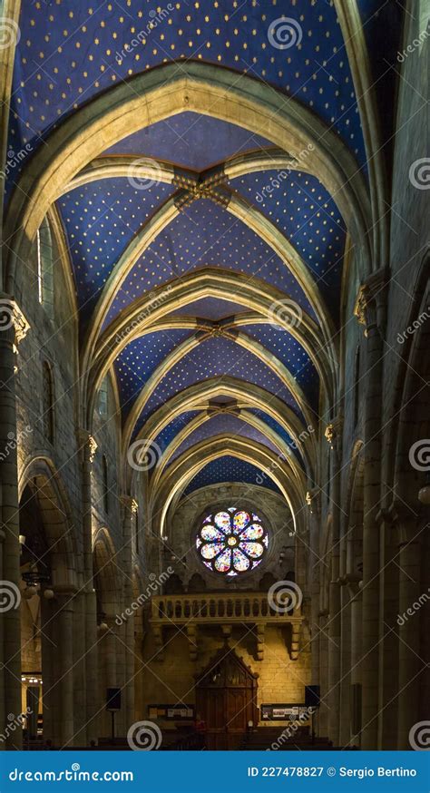 Decorative Vaulted Gothic Ceiling In A Church Stock Image Image Of