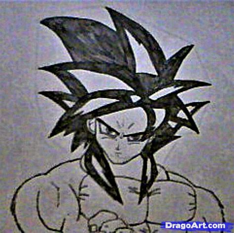 How To Draw Goku Super Saiyan 4 Step By Step Dragon Ball Z Characters