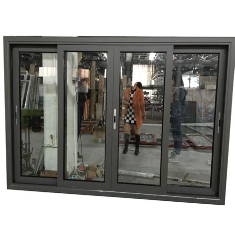 5mm Double Glass 14mm Profile Thickness Aluminium Windows For Ghana