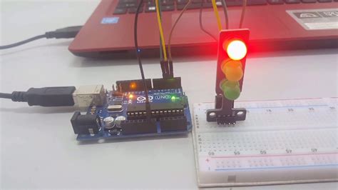 Led Traffic Light Module By Using Arduino Uno Youtube