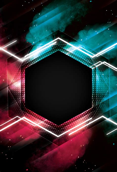 Cool Geometric Poster Background Poster Geometry Hexagon Background