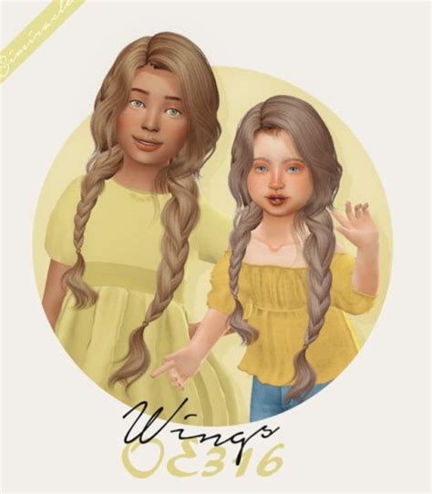 Wings Oe316 Hair Kids Sims Baby Sims 4 Children Sims 4