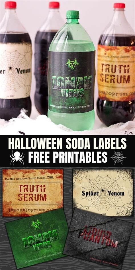 Halloween Soda Labels Free Printables Add A Spooky Touch To Your