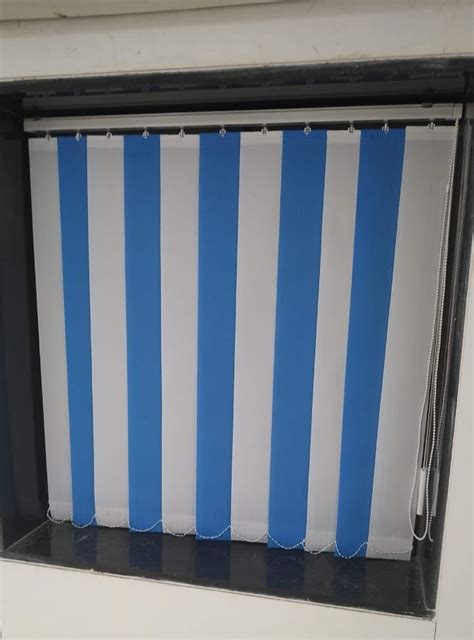 White And Blue Slat Pvc Vertical Blind For Office At Rs 45sq Ft In Mumbai
