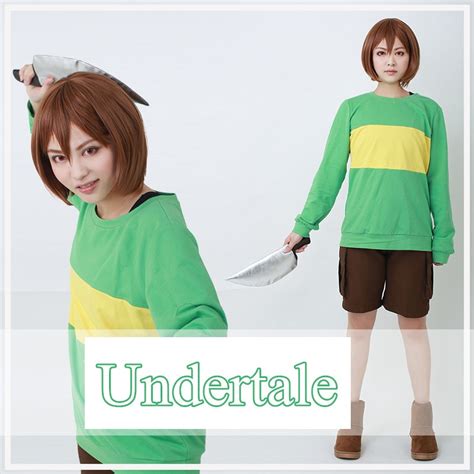 Anime Hot Game Undertale Chara Stitching Color Pullover Tops Cosplay