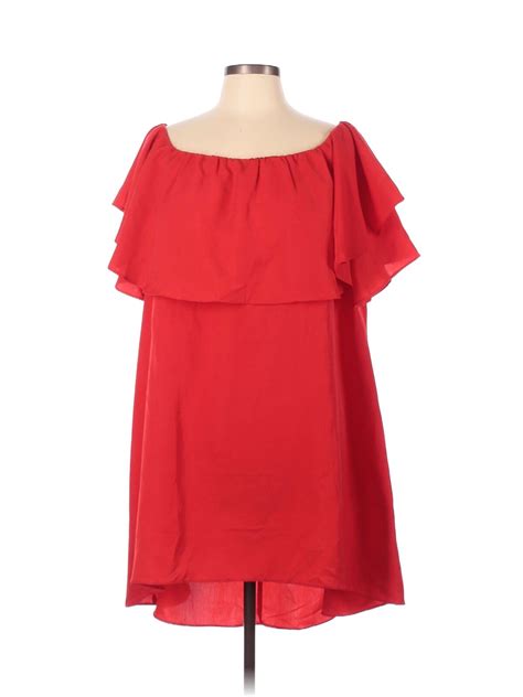 Shein Women Red Casual Dress L Ebay