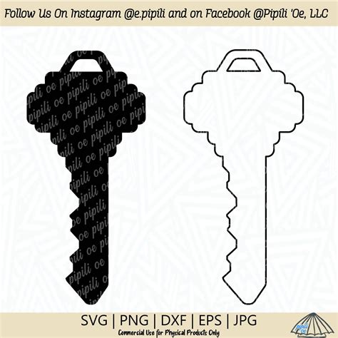 Key Outline Clip Art