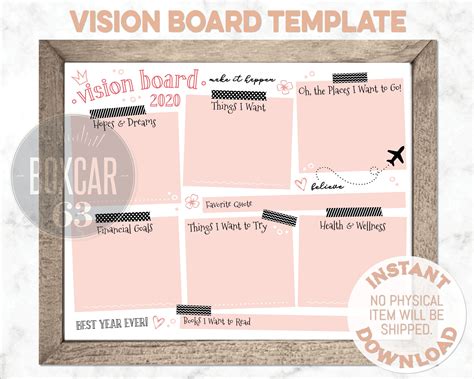 Goodnotes Vision Board Template