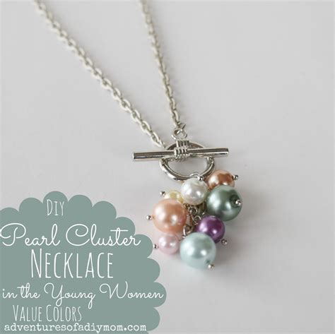 Diy Pearl Cluster Necklace Tutorial In Young Women Value Colors