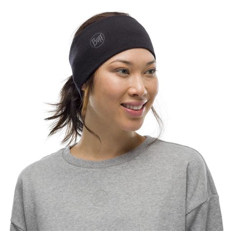 Solid Black Merino Wool Headband By Buff 2795