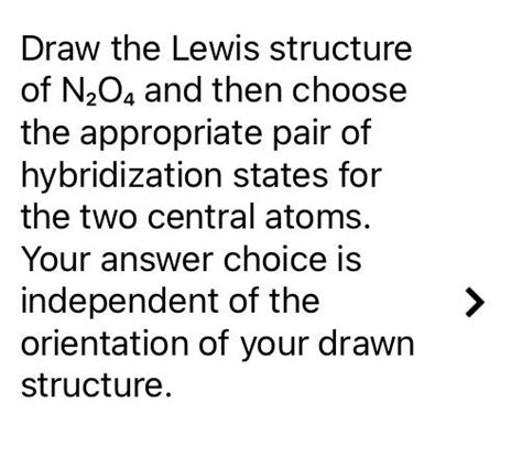 Solved Draw The Lewis Structure Of N O And Then Choose The Chegg Com