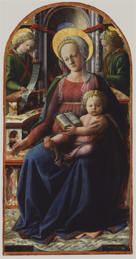 Madonna And Child Enthroned With Two Angels Fra Filippo Lippi 497