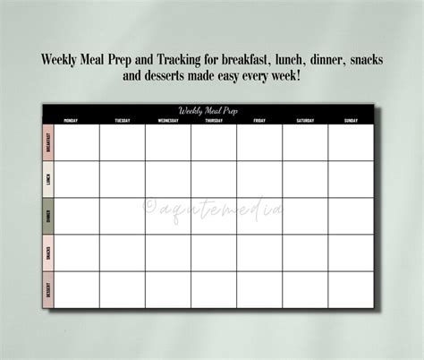 Meal Prep And Grocery List Template Weekly Meal Prep Editable Meal Planner Grocery List Fitness