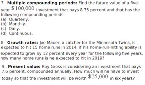 7 Multiple Compounding Periods Find The Future Value Of A Five Vear