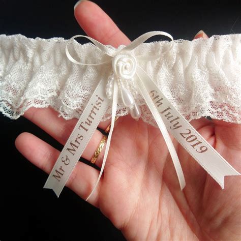 Personalised Wedding Garters Available In A Selection Of Colours 👰 Wed