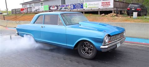 1965 Chevrolet Nova Looks Clean and Mean, Flexes Turbo V8 at the Drag ...