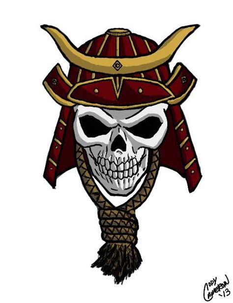 Samurai Skull Tattoo Colored By Codycameron09 On Deviantart
