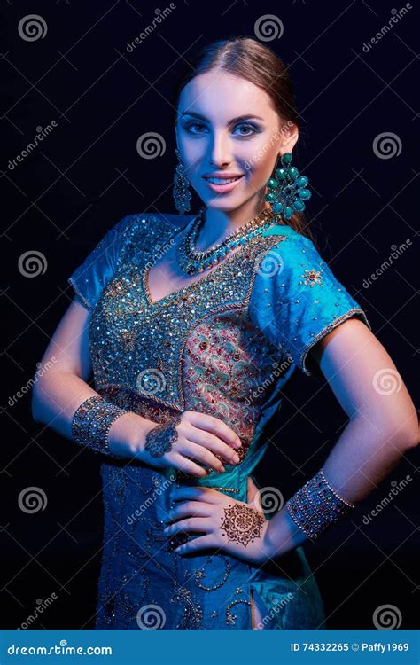 Fine Art Portrait Of Beautiful Fashion Indian Stock Image Image Of