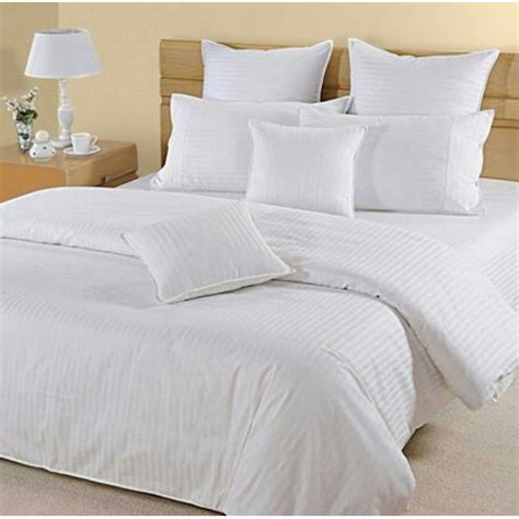 Plain White Satin Stripe Bed Sheet Rs 400 Piece Vicky Garments Id
