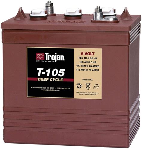 Trojan T105 Ehpt Mv Golf Battery Group Gc2 6v Battery