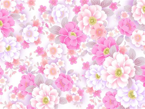 Cute Pink Backgrounds Flowers Vintage Seamless Pattern Cute Pink
